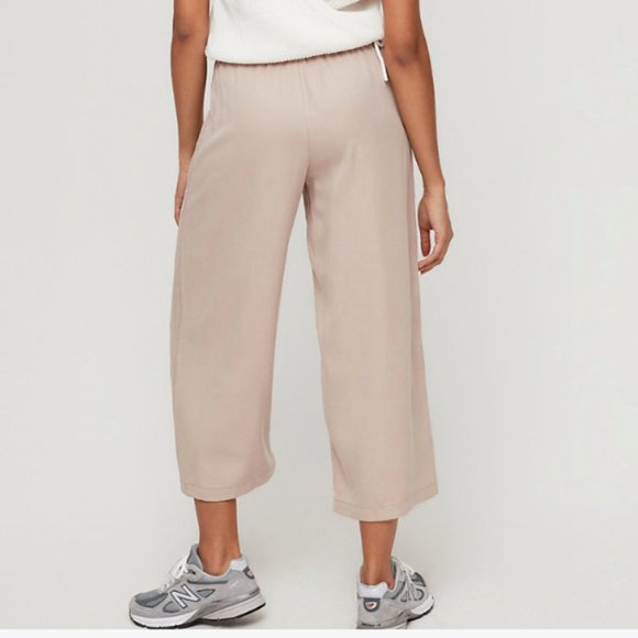 Linen wide leg crop pant - Picture 4 of 10